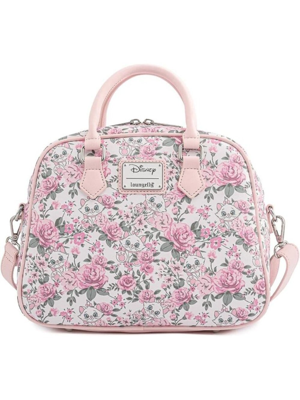 Floral Crossbody Bag Purse - Disney Aristocats Marie AOP Lounge Style Handbag